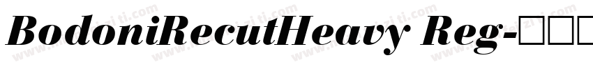 BodoniRecutHeavy Reg字体转换
